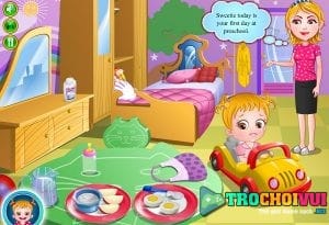 Em bé Hazel đi học