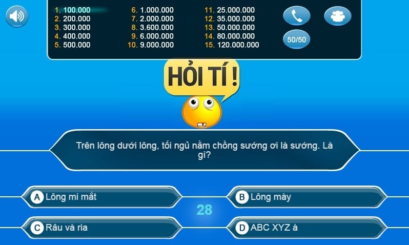 game Hỏi ngu tí
