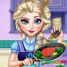 Elsa nấu ăn